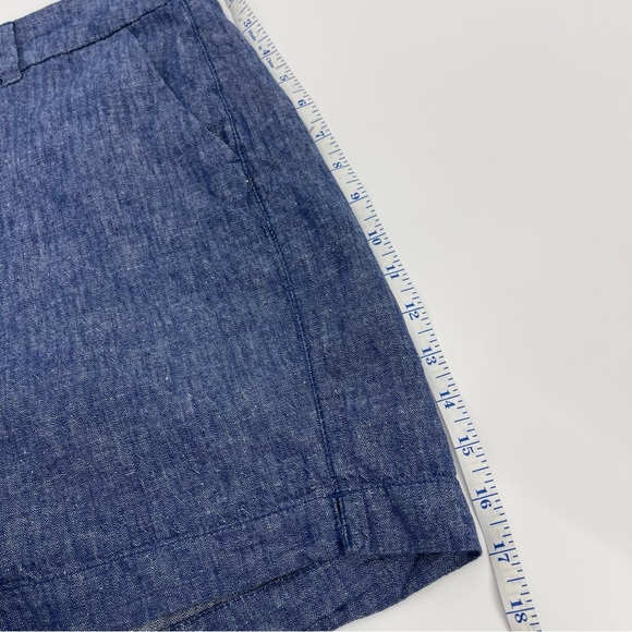 Old Navy Linen & Cotton Shorts Blue 10 Coastal Grandmother Preppy Quiet Luxury - Picture 5 of 10